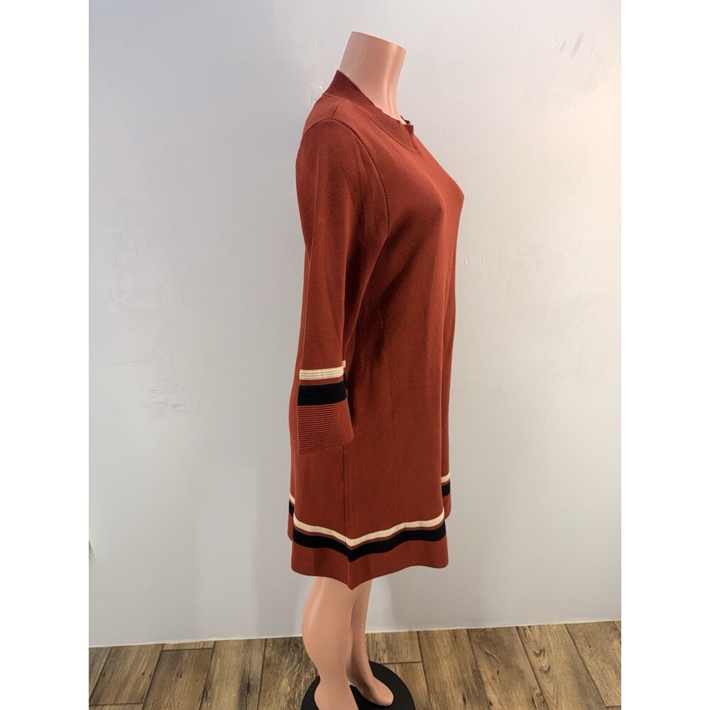 NWT Women Sandra Darren Black White Knit Sweater Dress Sz XL - Picture 4 of 15